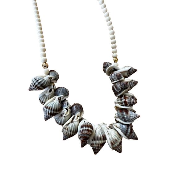 90s Y2K Conch Shell Choker Necklace - Picture 1 of 5